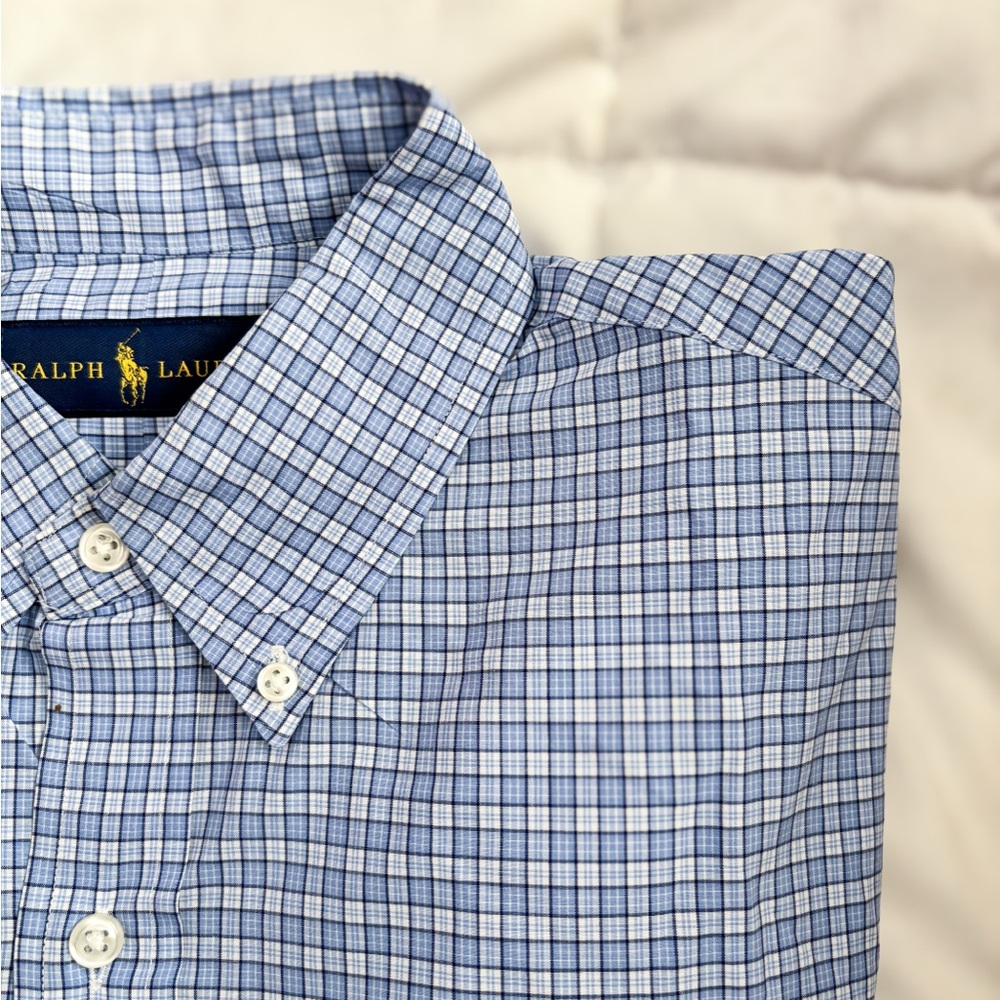 Ralph Lauren Blue Checkered Men's Shirt
